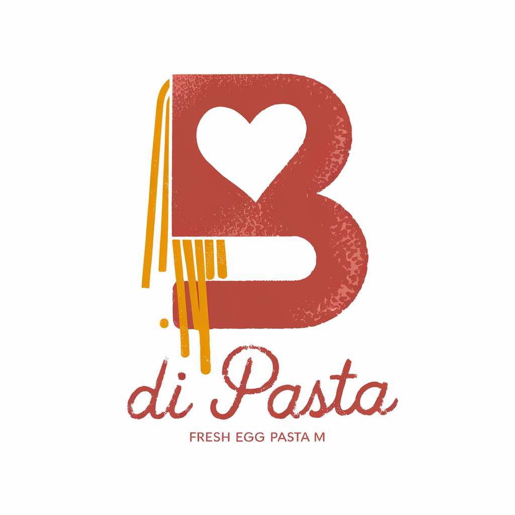 AI generated image by ideogram 2.0: create a logo for a comapany of fresh egg pasta maker located in london 
called " Baci Di Pasta" 