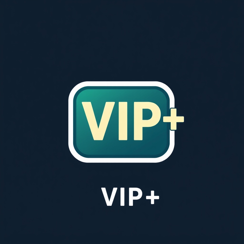 AI generated image by FLUX.1-schnell: "VIP+" simple image for a rank 
  