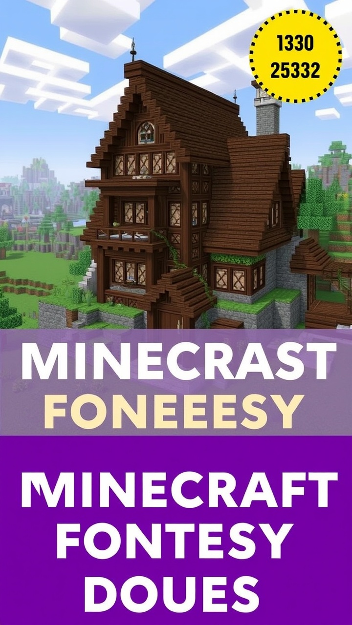 AI generated image by FLUX.1-schnell: Best Minecraft Fantasy House Design Ideas