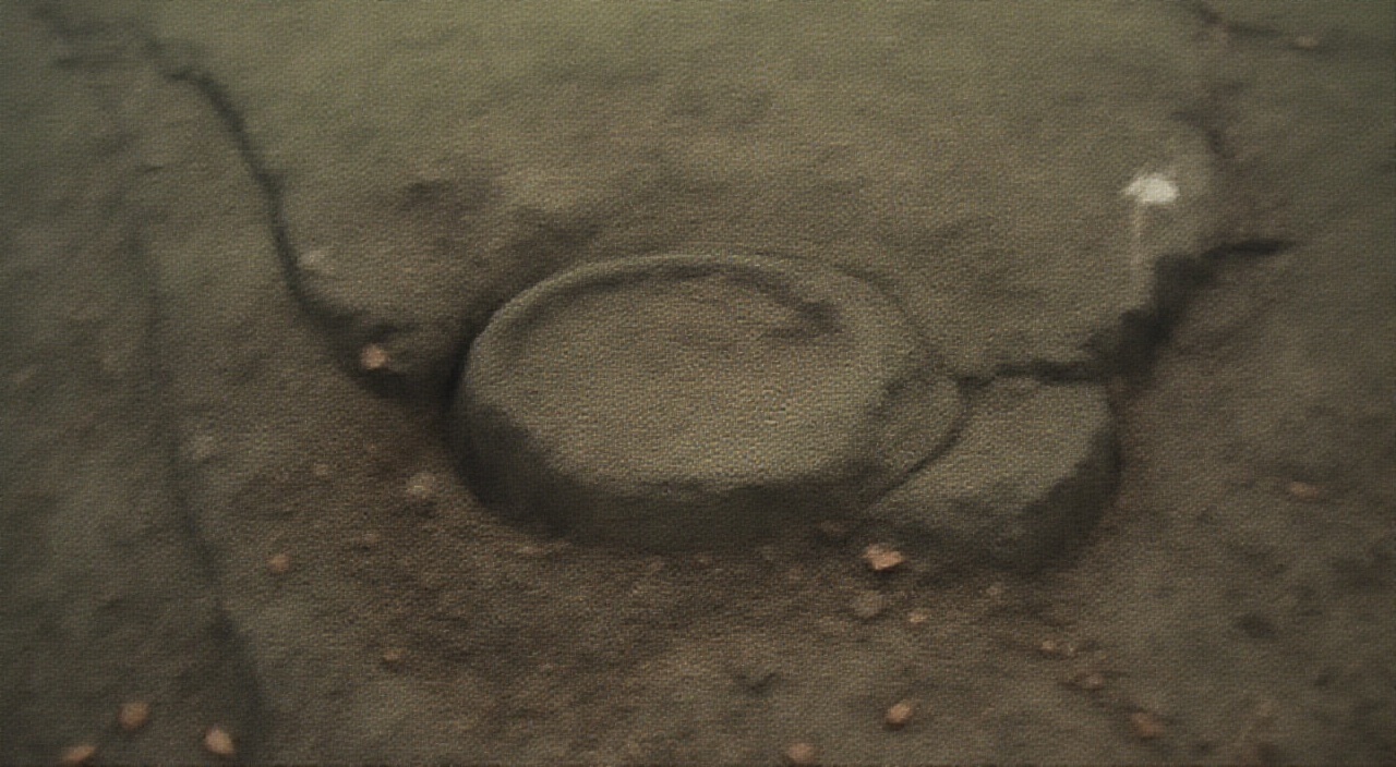 AI generated image by FLUX.1-pro: Amit midle aged, standing near an old grave, points at the ground with a terrified expression. The soil around the grave is visibly shifting, and faint cracks are forming on the surface.