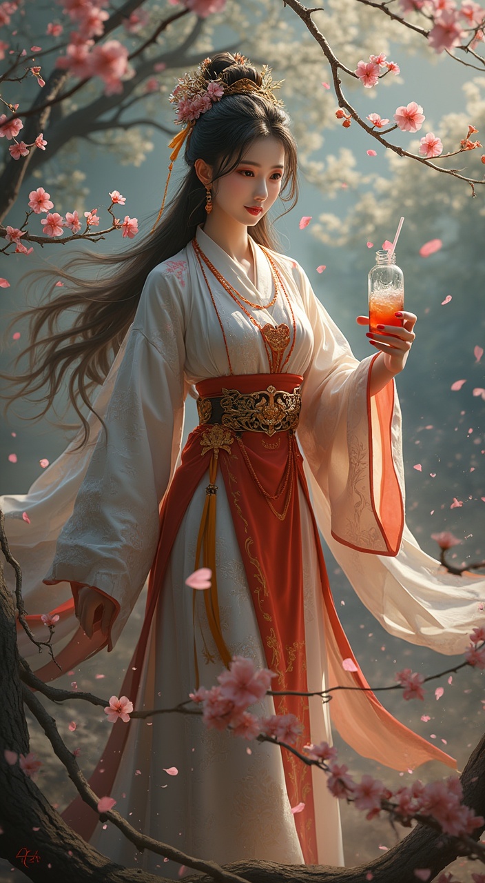 AI generated image by FLUX.1-pro: 插画风格，优雅的蓝色芭蕾舞者，身穿闪亮的服装