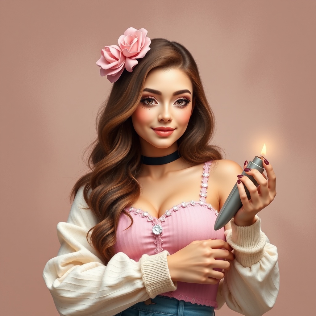 AI generated image by FLUX.1-schnell: make a white girl