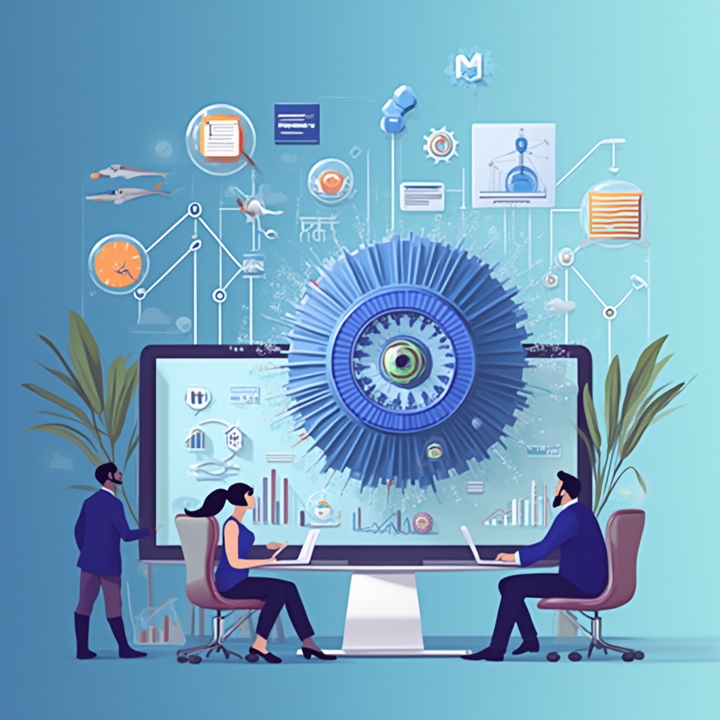 AI generated image by FLUX-Realism-Lora: please make an image for my blog title "Top 10 AI Tools for Business Research"