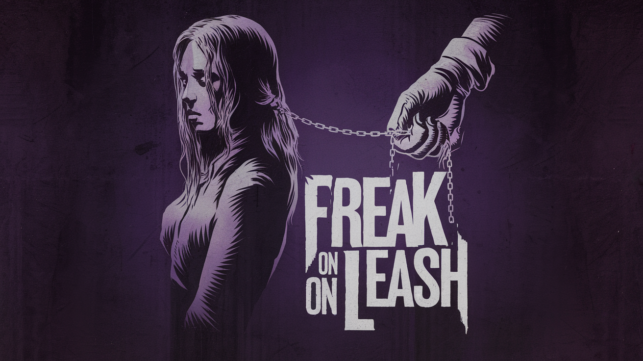 AI generated image by ideogram 2.0: A logo for the horror movie company "Freak On Ai Leash" that is inspired by a creative interpretation of what it means to be a freak on a leash