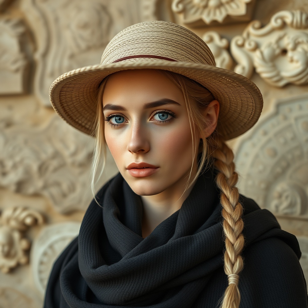 AI generated image by FLUX.1-schnell: make a white girl looks real and greek

exact like reality 