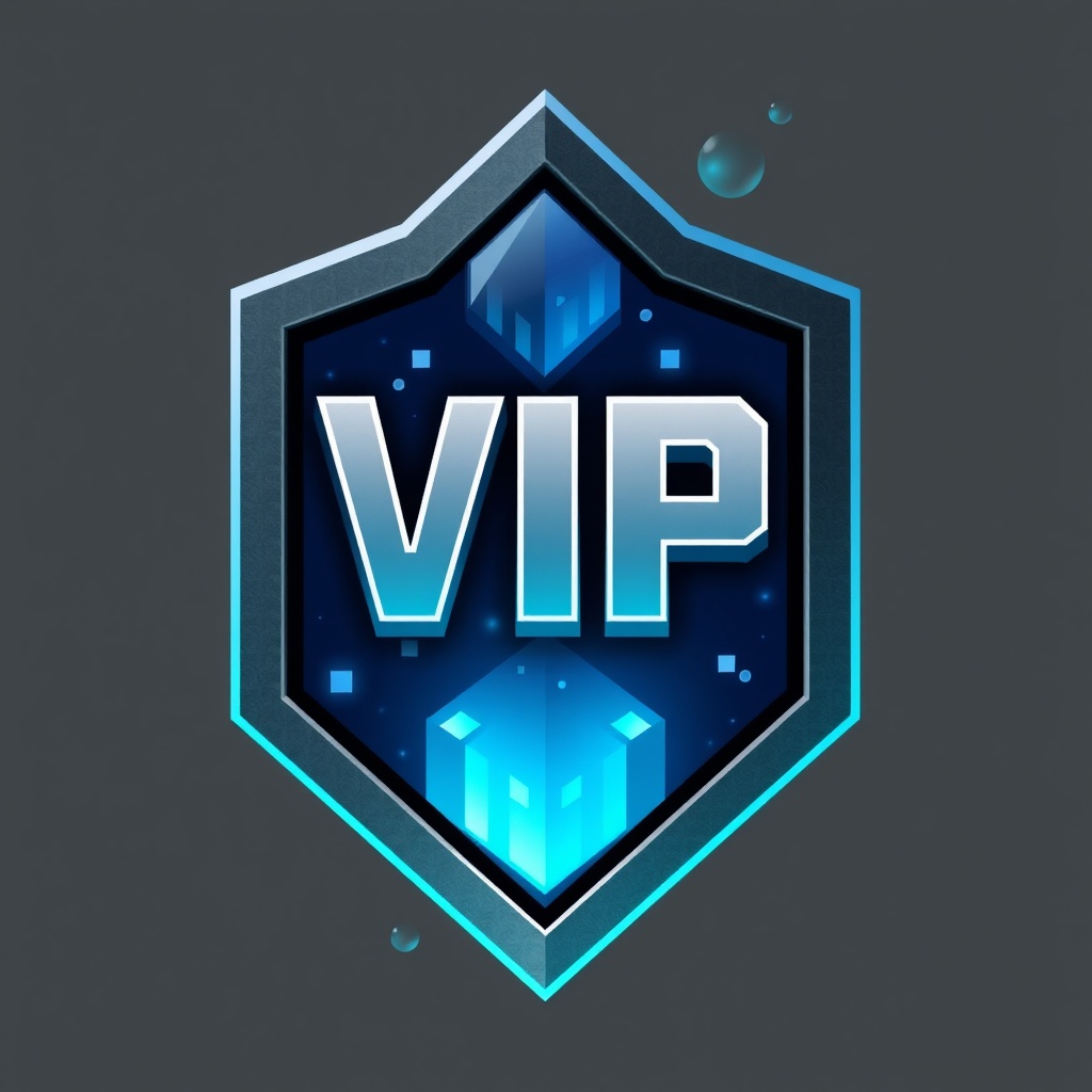 AI generated image by FLUX.1-schnell: create me a image for the rank "VIP" for my tebex webstore minecraft.  Transparent background