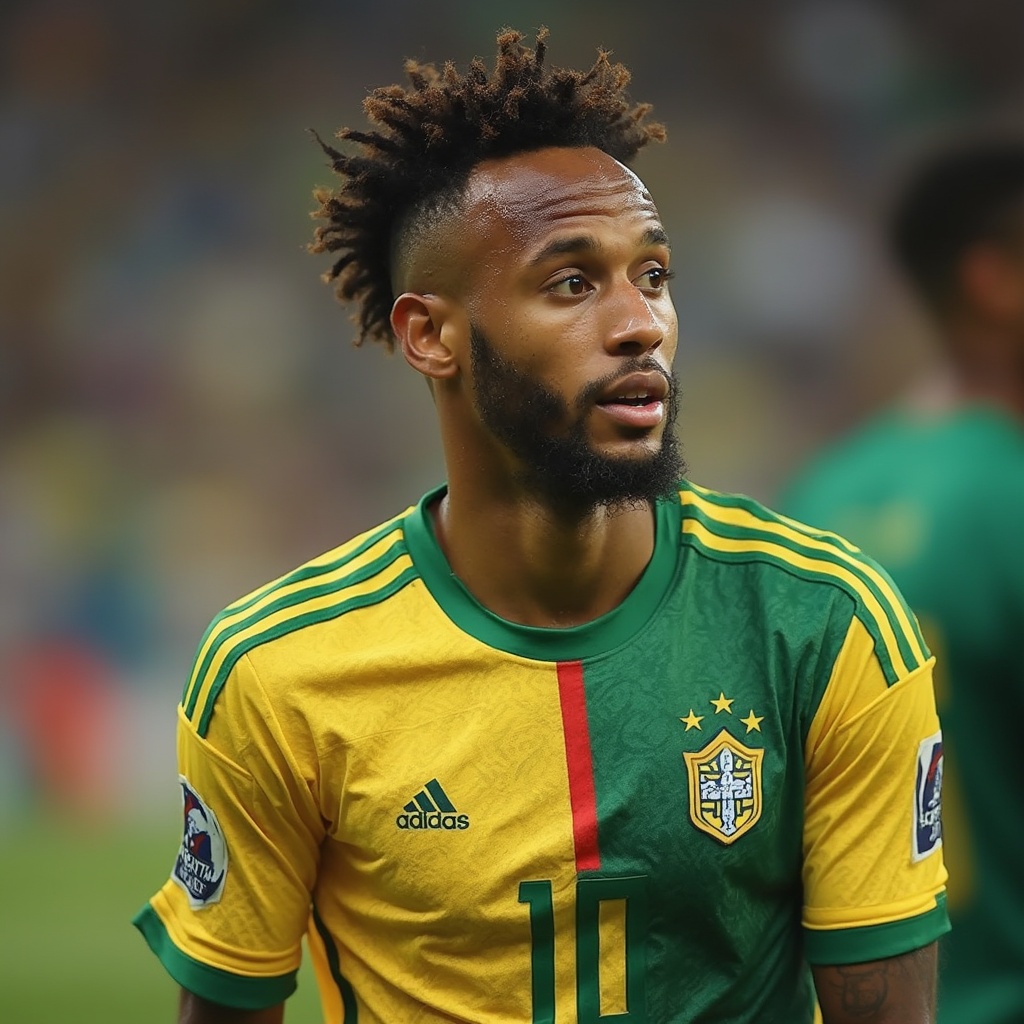 AI generated image by FLUX-Realism-Lora: neymar com a camiseta do gemio