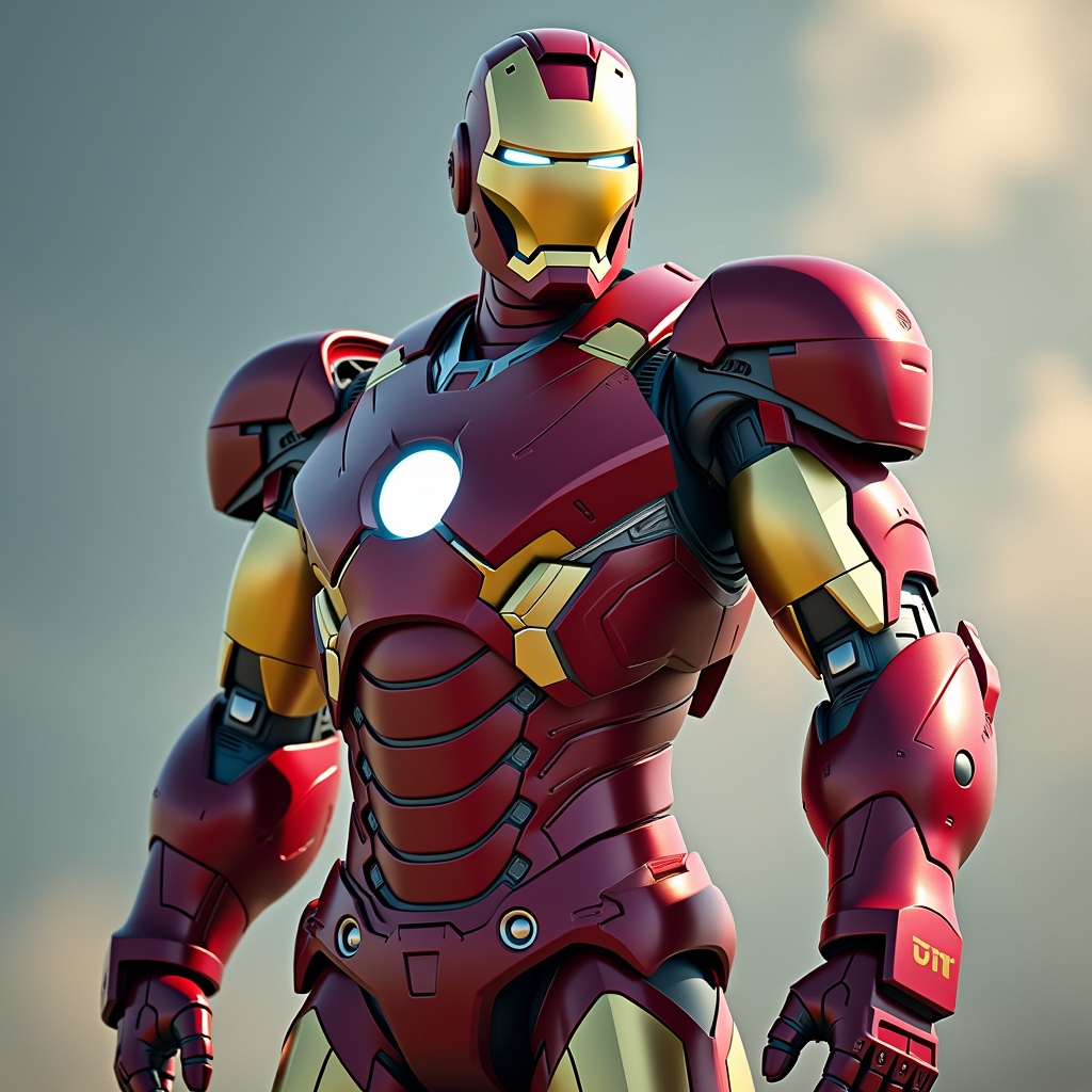 AI generated image by FLUX.1-pro: gundam iron man