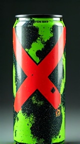 AI generated image by FLUX.1-image-to-image: a raw, hyper-realistic photo,UHD,8k::an image of a striking, dynamic MIXON beverage can with abstract shapes and patterns, embodying energy and aimed at a youthful audience. The MIXON brand logo is prominently placed in the center with a bright red "X" standing out among other colors. This is a non-alcoholic energy drink. The cans are presented in the following color options:
- Original design: green with black