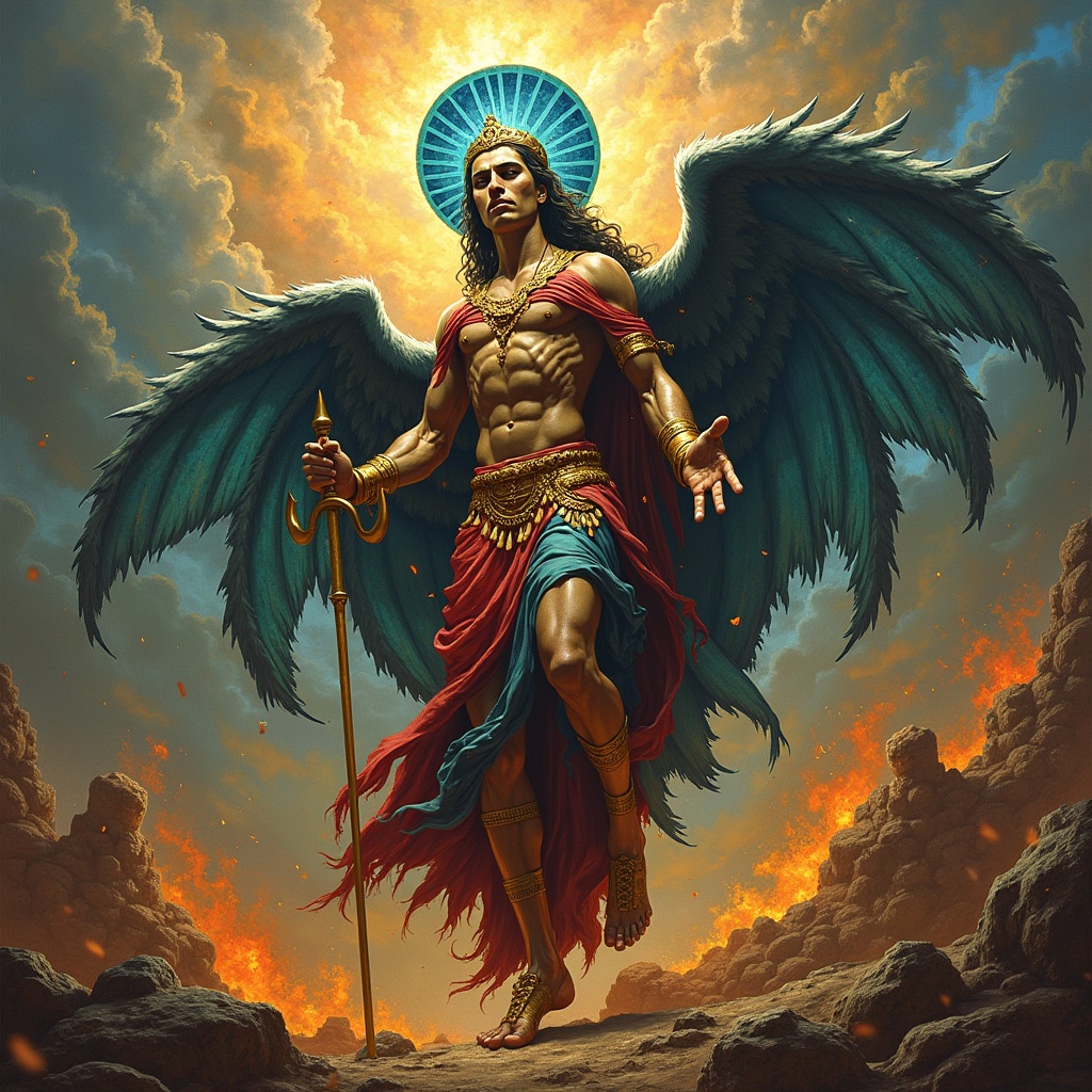 AI generated image by FLUX.1: Dios orando