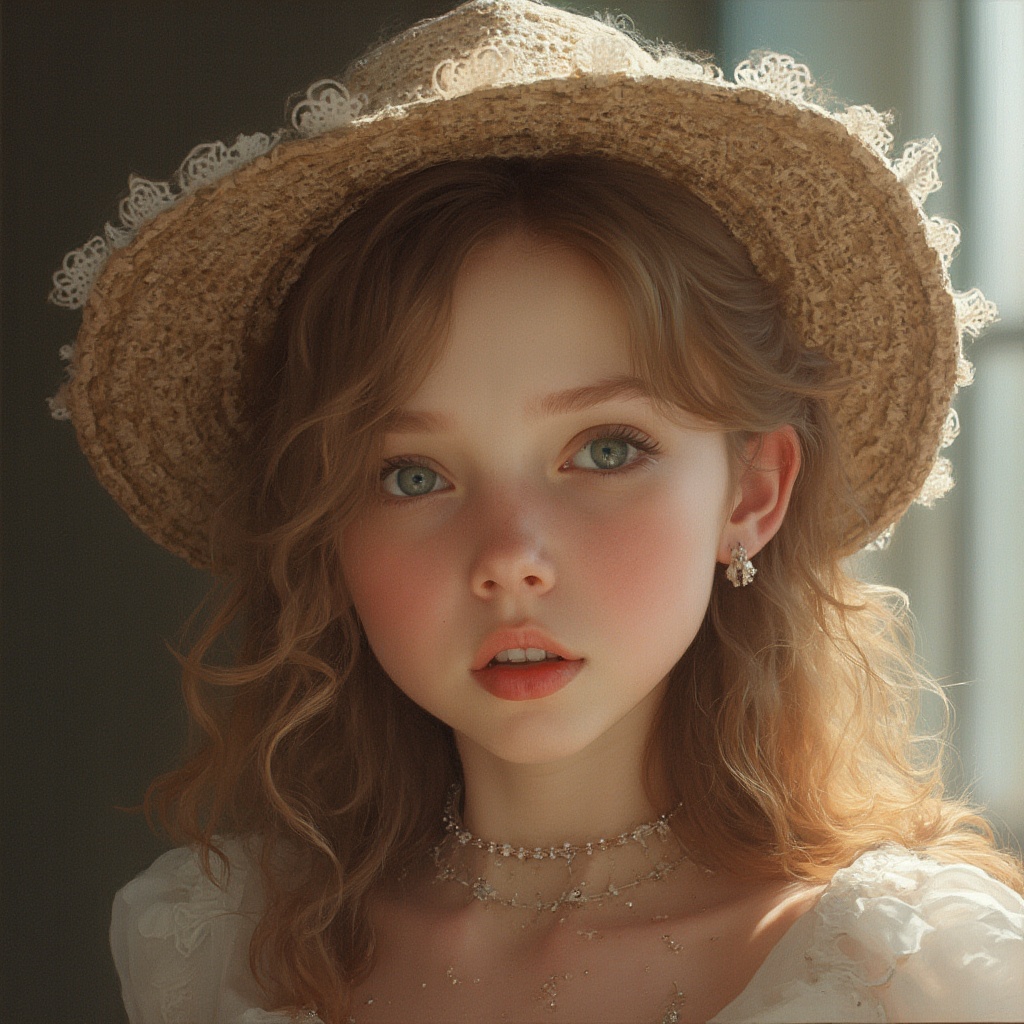 AI generated image by FLUX-Realism-Lora: Девушка красивая портниха швея раскладывает карточки с выкройками