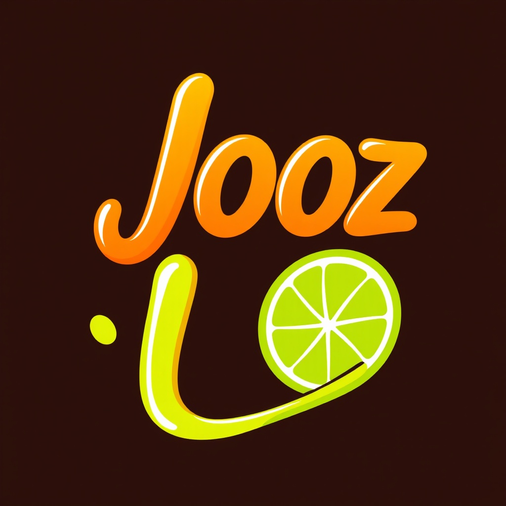 AI generated image by FLUX.1-schnell: A clean, modern "Jooz Up" logo with vibrant orange and lime green colors. The typography is rounded, bold, and smooth to reflect the brand's youthful and natural vibe. A subtle splash of juice surrounds the text, emphasizing freshness. The design is minimal yet energetic, embodying vitality and fun. 