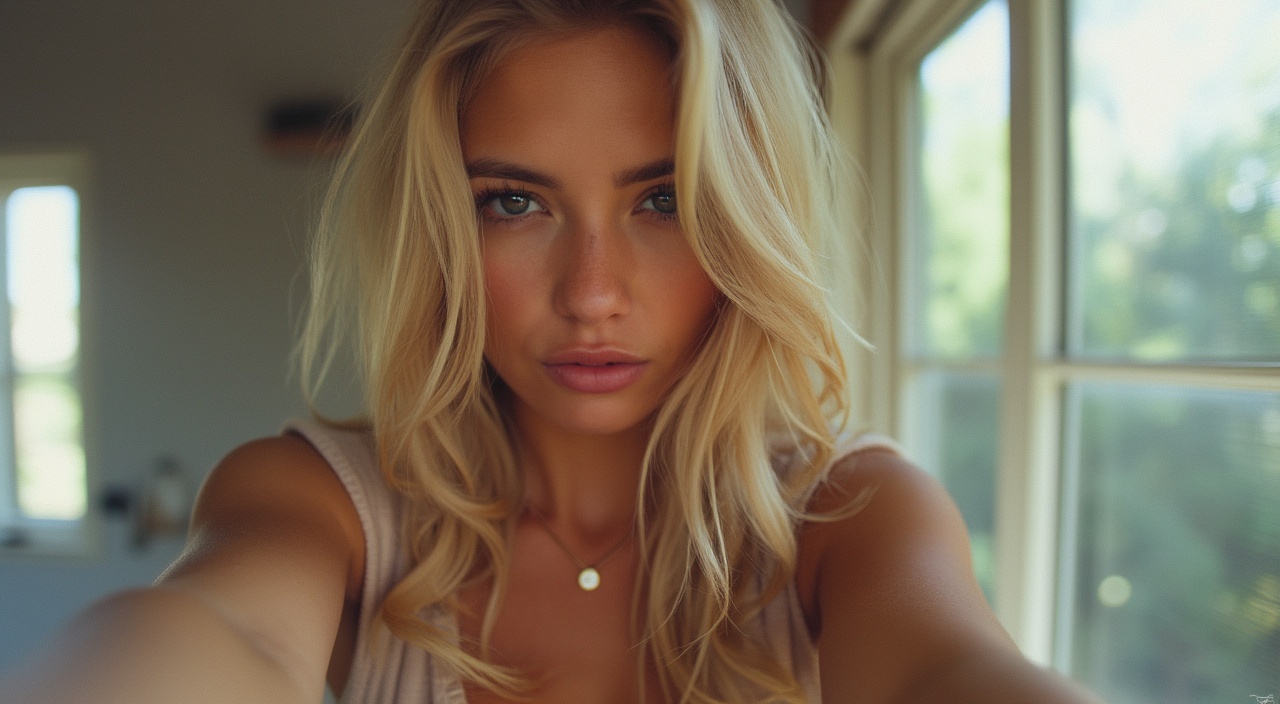 AI generated image by FLUX.1-pro: IMG_2625.CR2 selfie blonde young women