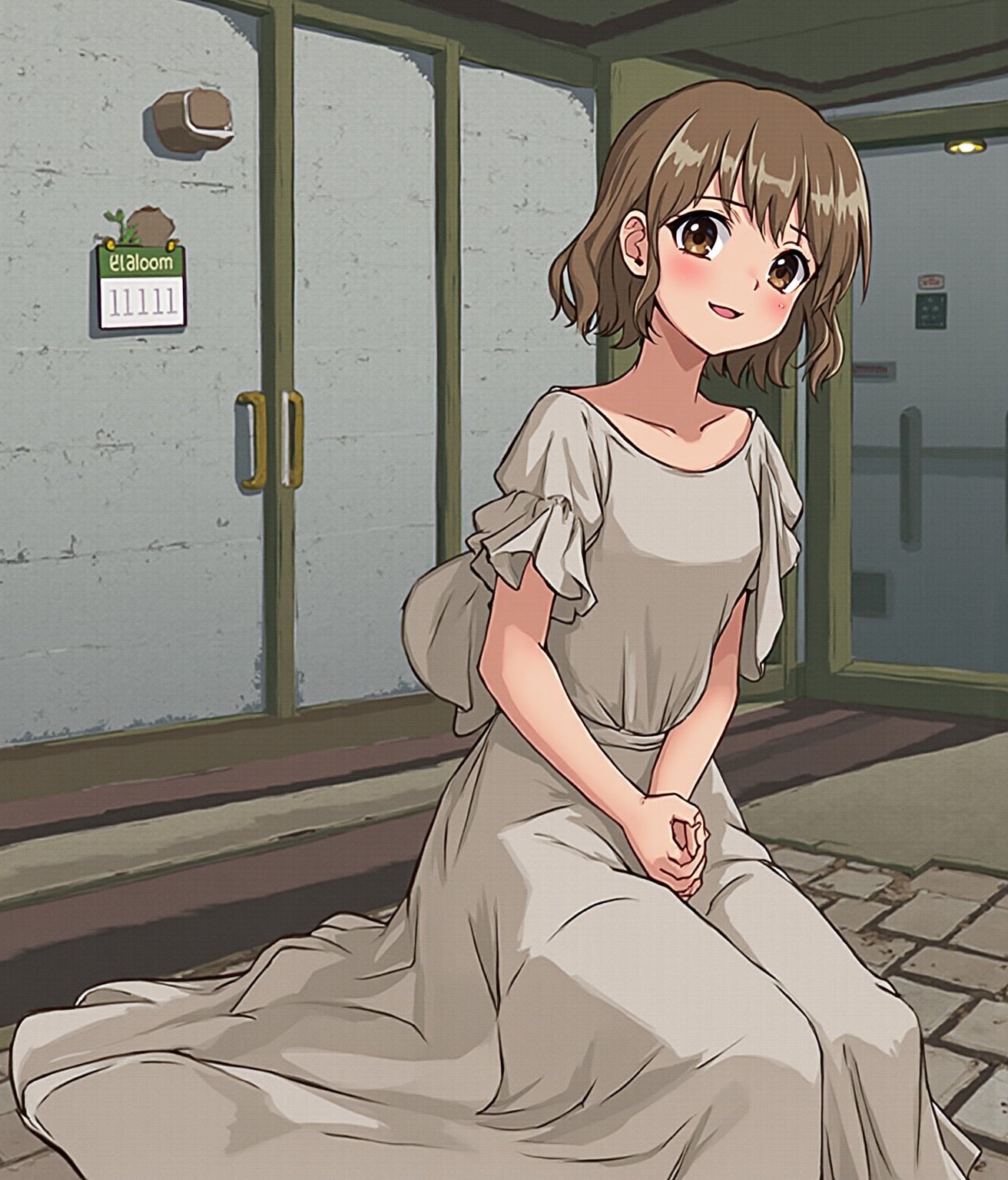 AI generated image by FLUX.1-image-to-image: 一只无毛猫 非常可爱 在夏天吃西瓜 远处是赛博朋克的夜之城