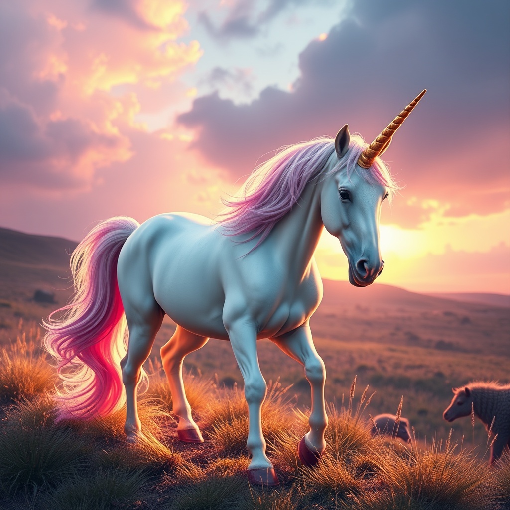 AI generated image by FLUX.1-schnell: unicorn