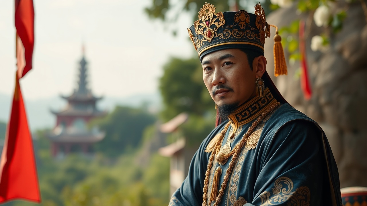 AI generated image by FLUX.1-schnell: A king of Vietnamese