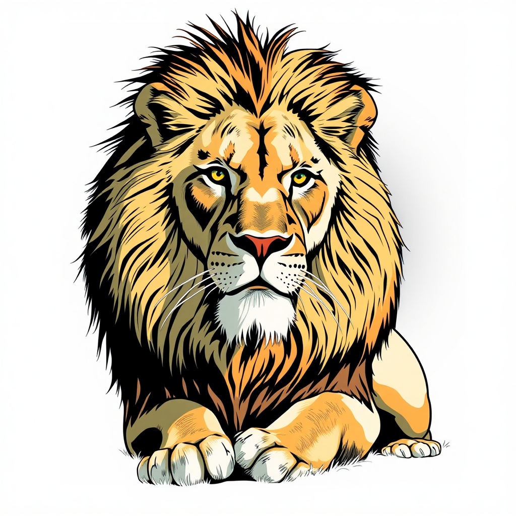AI generated image by FLUX.1-schnell: Lion 