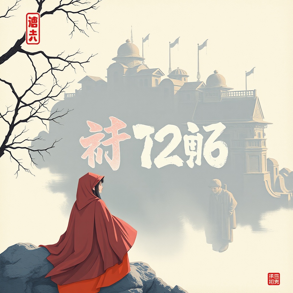 AI generated image by FLUX.1-schnell: 請設計一張2026年的新年海報,有馬的元素,要有高質感,要有原住民族風格