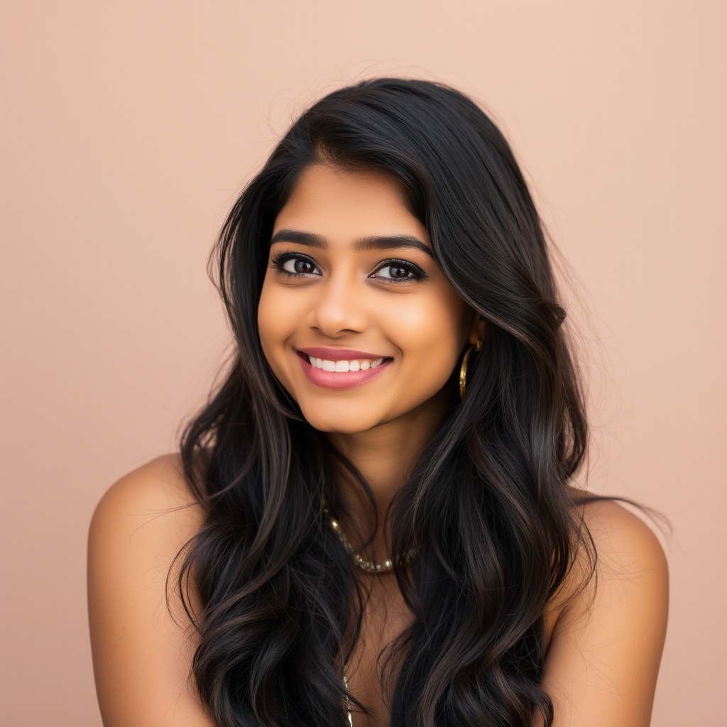 AI generated image by FLUX.1-schnell: Cut Indian girl influencer without smile 