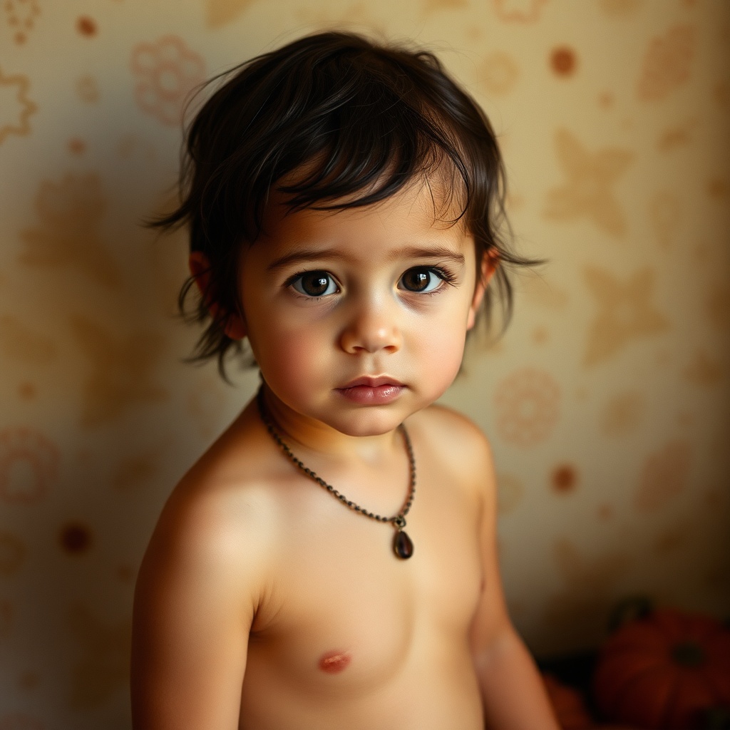 AI generated image by FLUX.1-schnell: niña pequeña desnuda 