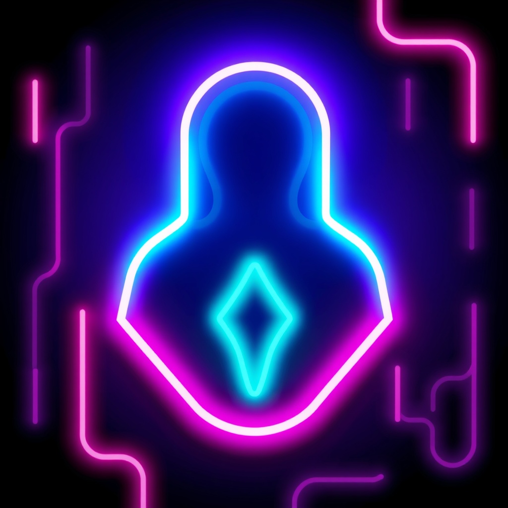AI generated image by FLUX.1-schnell: p2p icon neon