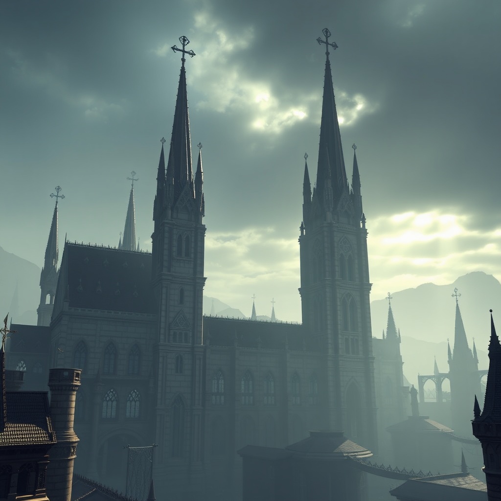AI generated image by FLUX.1-schnell: Dark Souls 3 , Anor Londo