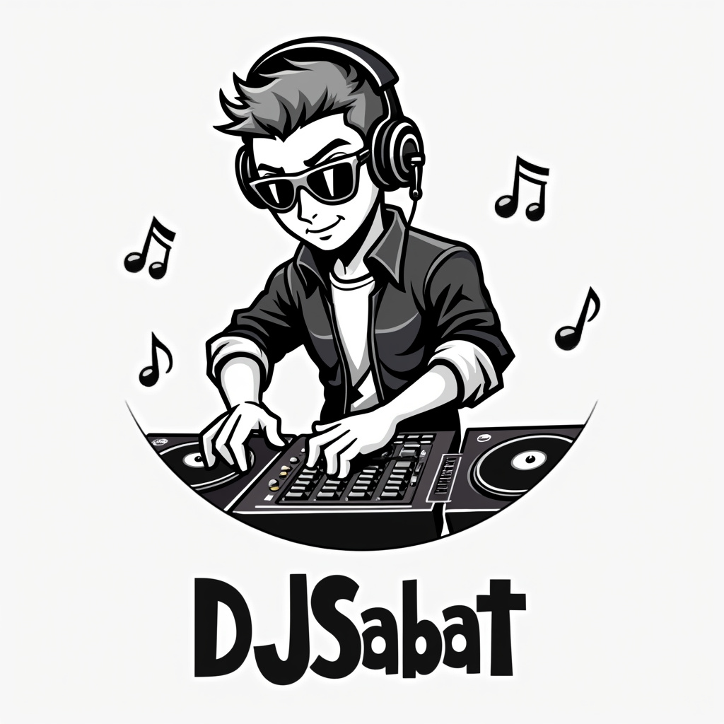 AI generated image by FLUX.1-pro: DJ Sabat logo