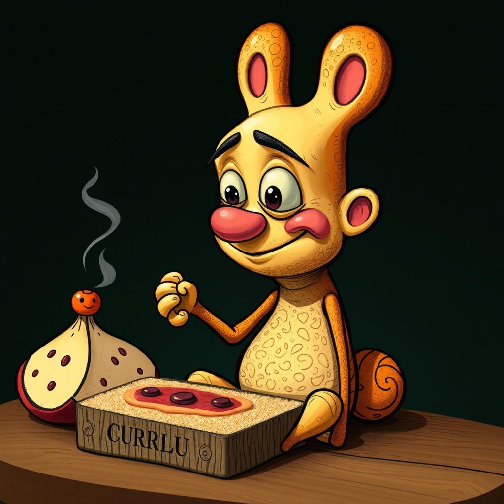 AI generated image by FLUX.1-schnell: haz una crepa animada con cuerpo como una caricatura
