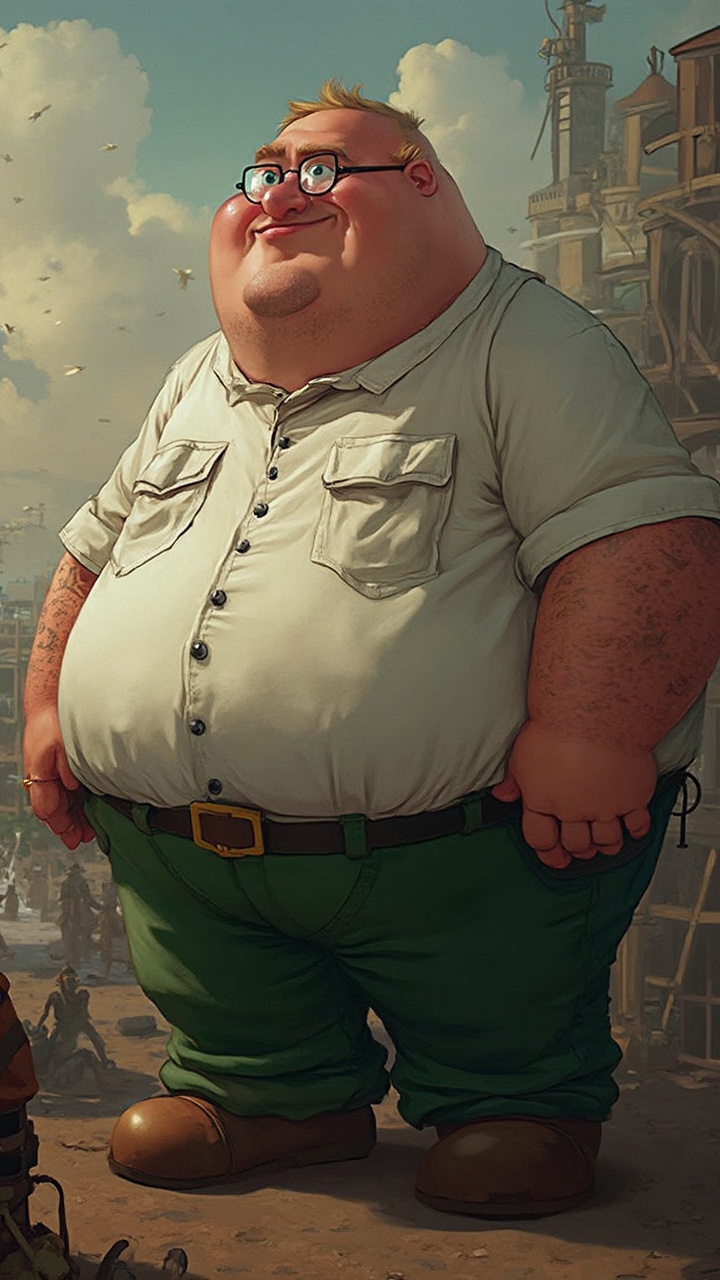 AI generated image by FLUX-Realism-Lora: peter griffin