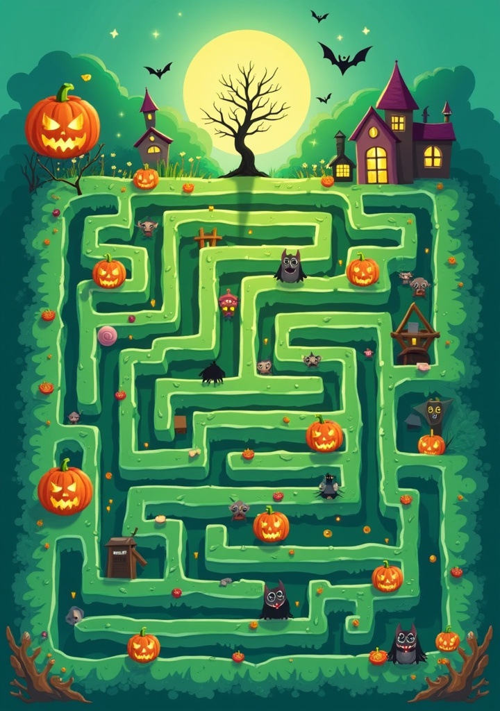 AI generated image by FLUX.1-image-to-image: halloween maze