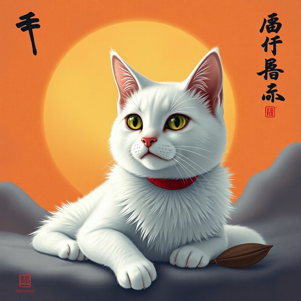 AI generated image by FLUX.1-schnell: 大肥猫。