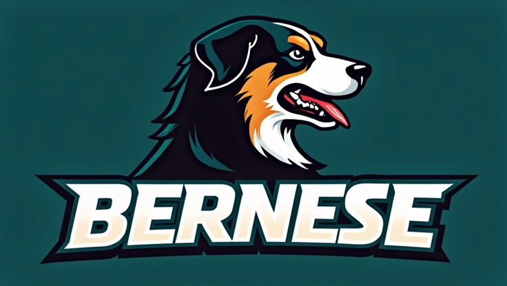 AI generated image by FLUX.1-image-to-image: 
Erstelle ein Fantasy Football Team Logo, wo ich die philadelphia eagles als beispiel nehmen möchte (oben eingefügter Link), allerdings dann statt adler mit einem Bernersennenhund, daher soll das team philadelphia Bernese heißen. Die schriftart darunter soll die gleiche sein, aber eben nicht EAGLES,  sondern BERNESE und der Kopf darüber soll kein Adler sein, sondern ein Bernersennen Kopf, aber in der gleichen Machart, auch in 2D und auch böse schauend mit offenem Maul. gleiche Farbkombination wie im Eagles Logo.

Die Schriftart soll die gleiche sein, wie im originalen Logo!! BERNESE komplett großgeschrieben und in der geraden Schriftart. und der Berner soll nicht aus der Fläche rausschauen, also zum Betrachter, sondern nur in 2D komplett in dem Seitenporträt, genau wie der Adler im Ursprungs-Logo