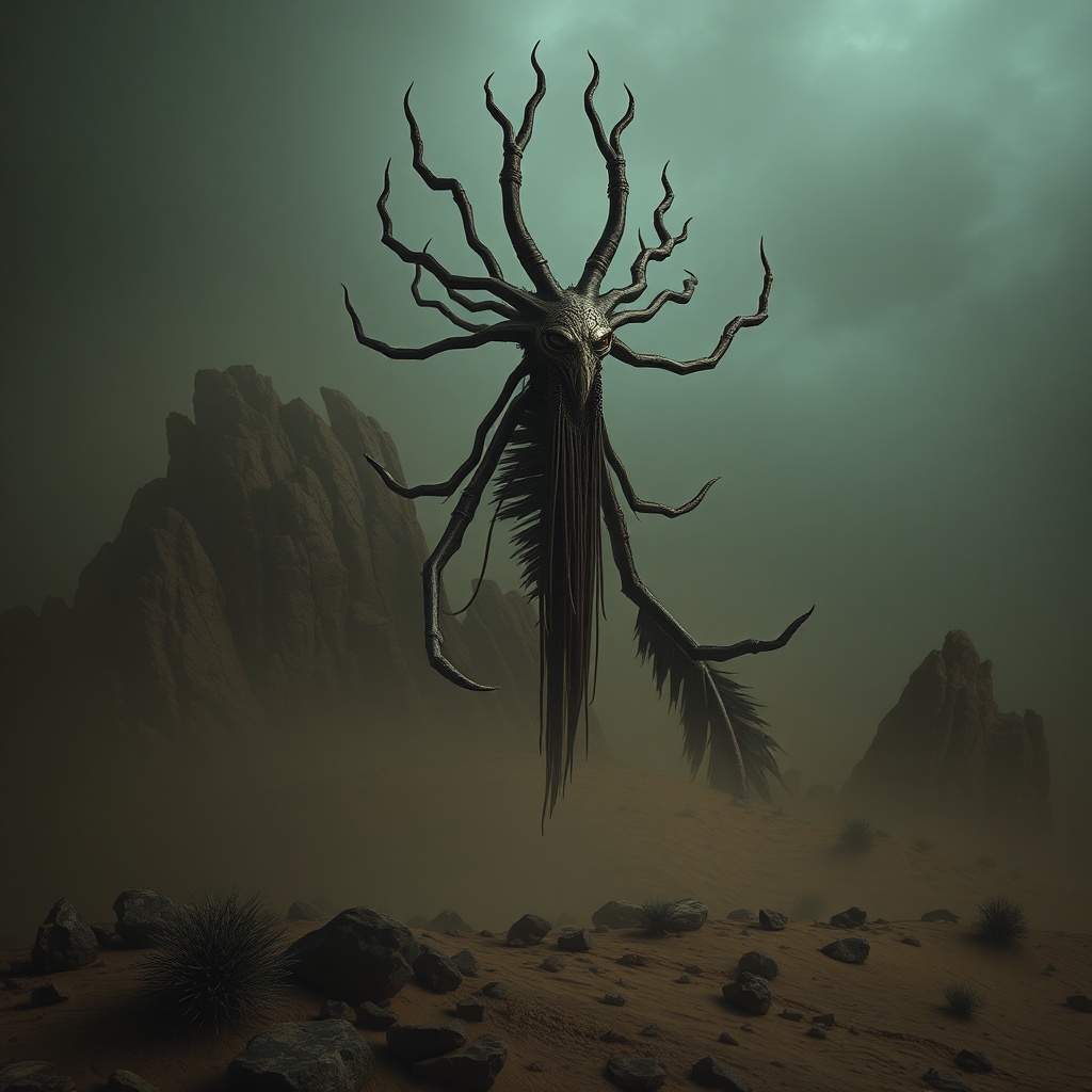 AI generated image by FLUX.1-schnell: Realistic image of Nyarlathotep 