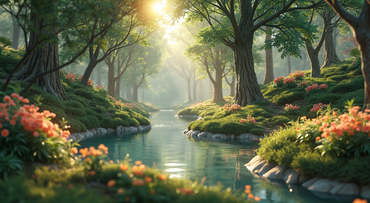 AI generated image by FLUX.1-pro: a beatiful isakai nature, 3d realistic style