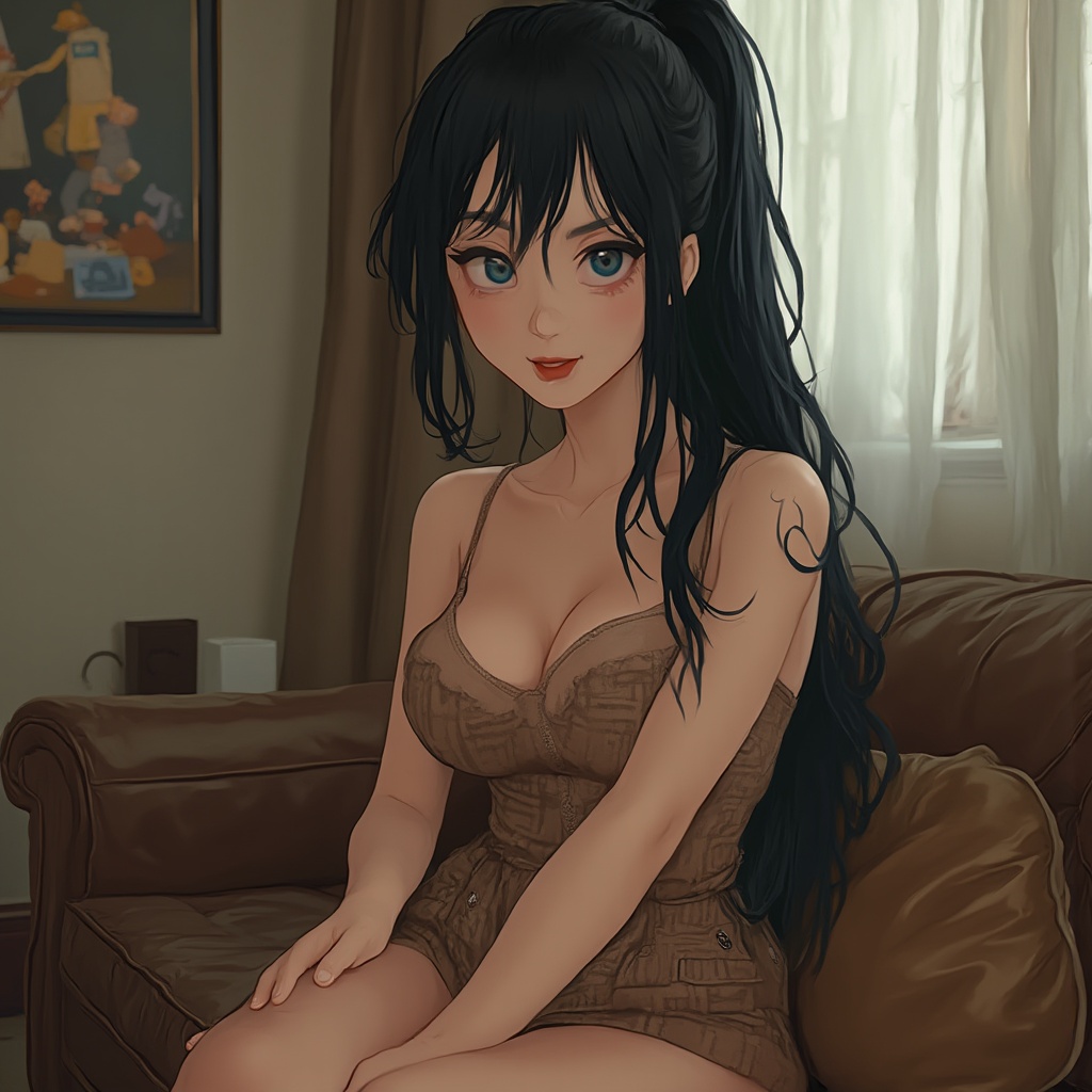 AI generated image by FLUX-Realism-Lora: Half AsianHalf Spain Cardi B (Best Quality,8K,nffsw:1.2),(cute Japanese girls),(Huge breasts:1.2),(Sleeveless) ((Best Quality, 8K, masutepiece :1.3)), 1girl in, Pretty woman with emphasizing slender abs :1.3, (Random hairstyles, huge-breasted :1.6), Casual Outfit :1.2, Indoor, Ultra-detailed face, Detailed eyes, ??????micromini skirt?thigh high boots, perfect ass, extremely sexy, feminine lion hair, 
Beautiful Face, very sexy, big ass, full body, my mouth open, seductive smile, voluptuous body, seductive smile, glamorous body, uggestive pose, show your groin subtly, extra long hair down to your waist, sleeveless flannel, ponytail, blue hair , blue eyes, freckles, wet, pussy, he best hand with perfect anatomy. by With design in mind, perfect, statuesque body, beautiful face, beautiful eyes, well defined eyebrows, smile, sharp focus 4kLiving room, full body. (8k, RAW photos, top quality, masterpiece: 1.2), 32k, ultra detail, super resolution, (real, real photos: 1.37), portraits, high definition RAW color photos, professional photos, very detailed and beautiful, highly detailed, 8k wallpapers, amazing details, huge file size, official art, highly detailed CG Unity 8k wallpapers, highly detailed beautiful girls, Highly detailed face, very detailed eyes, highly detailed skin, very detailed fingers, very detailed nose, highly detailed detailed mouth, perfect anatomy, detailed background, detailed clothes, one girl, (20:1.2), cute girl, realistic body, white skin, glowing skin, handsome body, black hair, (dull bangs: 1.2), cute, youthful, cute face, realistic face, delicate eyes, sagging eyes, camera gaze, Cowboy shot, front-facing, (((super big: 1.32)), ((drooping breasts)), thick thighs, emphasis on kneecaps, hands folded behind the head, hair pulling up pose, (very detailed white skin), twin tails, hair ornaments, ((super big: 1.41), breasts protruding from cloth, (chubby), plump, embarraslight brown hair, hair behind ear, Pompadour hairstyle, Wavy Hair, Medium Hair, Heart Earrings, Mouth open, Verbal invitation, surrealism, Color Field Painting, high detailing, Social realism, surrealism, reflection, silhuette, Lewd poses to provoke, One-person viewpoint, Eye-Level Shot, nffsw, masutepiece, ccurate, Anatomically correct, Textured skin, Super Detail, high detailing, High quality, award winning best quality, High resolution, hard disk, 4K, 16 K, Beach,Full body shot,Full body,Tongue sticking out,tongue,Beach,provocative expression, ((Lewd microbondage dress with wide open front,The fabric is transparent?The cloth in the crotch area is very narrow?Missing navel cloth)), Open your crotch?(1 Big lewd body:1.8)?sideboob barbosa,underboob,(((drooping chest,cleavage))), (The cloth is very small)?there is a constriction?fishnet tights?sed face, excited face, (chest tight), (pulling up hair with both hands), Highly detailed camisole dresses, 1 pretty girl,white skinned,brown  hair,shorter pants,looking at viewers ,pony tails,Cafe,Brown eyes,super Realistis,Curvaceous pose,Bigchest,huge tit,ssmile,low chest, hard breast, hard poking breast nipples, ruffled skirts and cleavage, (masterpiece:1.3), (High resolution:1.1), Detailed beautiful face, Detailed beautiful, (huge breasts, gigantic breasts:1.4,   sexy asian woman in lingerie posing in a room with a chandelier, wearing sexy lingerie, lacey, lingerie, sexy body, sexy :8, intricate body, laced lingerie, sexy girl, voluptuous body, asian, captivating and enticing, japanese goddess, ????, lingerie!!, thicc, very sexy outfit, top-quality, ?masterpiece, ?A high resolution, (Realisticity: 1.9), (((Absolute full-length images,front-facing view))),Japan Maiden ? ((super realistic details)) ? portlate ? Global Illumination ? shadowy ? Octane Rendering ? in 8K ? ultrasharp ? Intricate decoration details ? cool color ? Gothloli details ? highly intricate detail ? Realistic light ? CG Trend?Shining eyes?Facing the camera?neon details?small tits?Visible cleavage?Mechanical parts?blood vessels connected to tubes?Mechanical vertebrae attached to the back?Mechanical cervix attached to the neck?Upright Pose?Wired and cable connected to head?The background is the cathedral, official art, unity 8k wallpaper, ultra detailed, beautiful and aesthetic, beautiful, masterpiece, best quality, a girl has beautiful face, raw shoulder, raw nabels, navel, big ass

