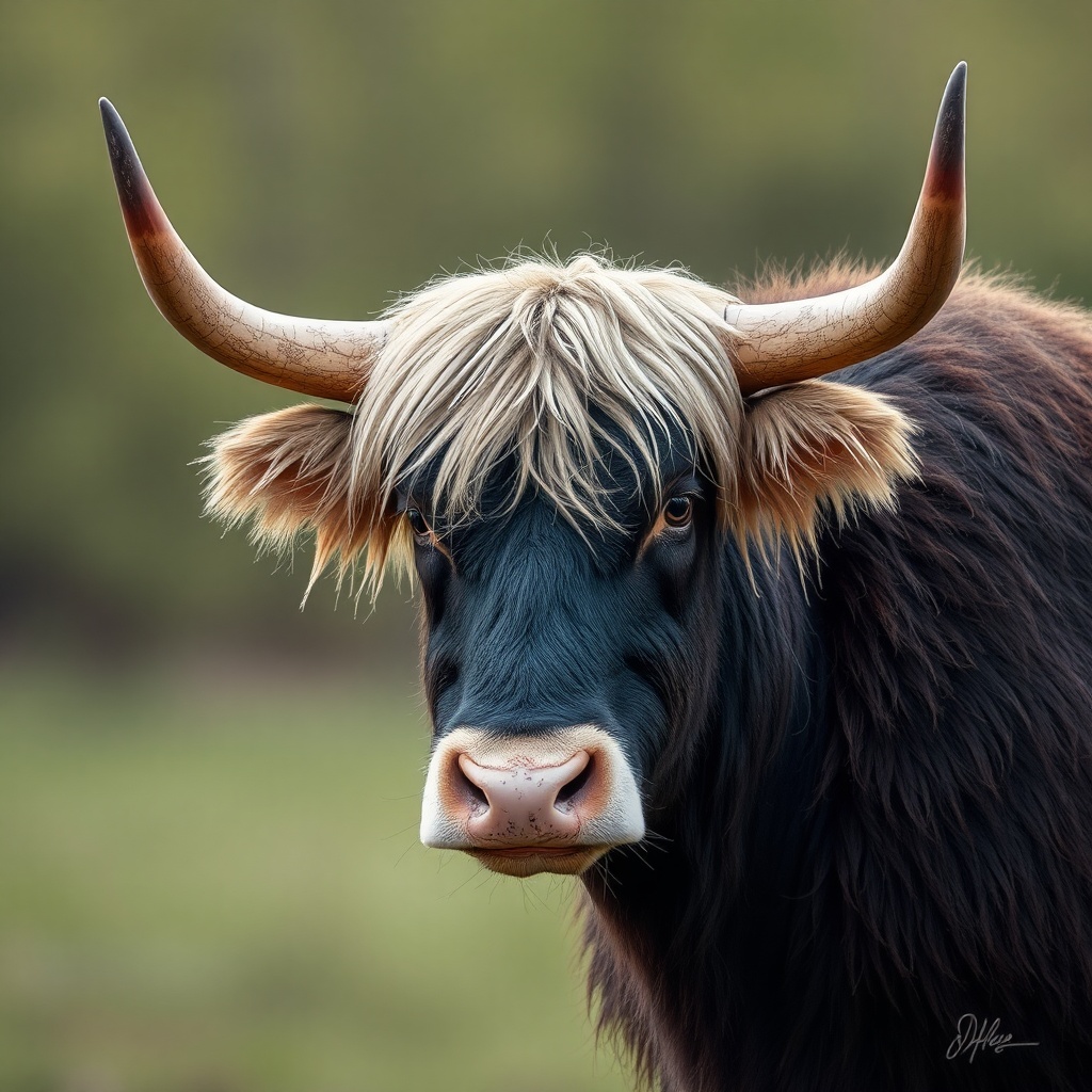 AI generated image by FLUX.1-schnell: Create an image of an ox 