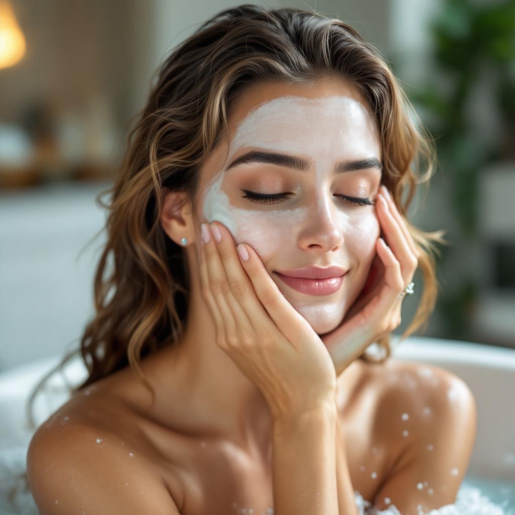 AI generated image by FLUX.1-pro: Mujer joven en la ducha aplicando una mascarilla capilar de colágeno,
cabello largo, brillante y sedoso, ambiente de baño luminoso,
estilo fotografía publicitaria profesional, iluminación suave,
ultra realista, alta calidad, 4k
