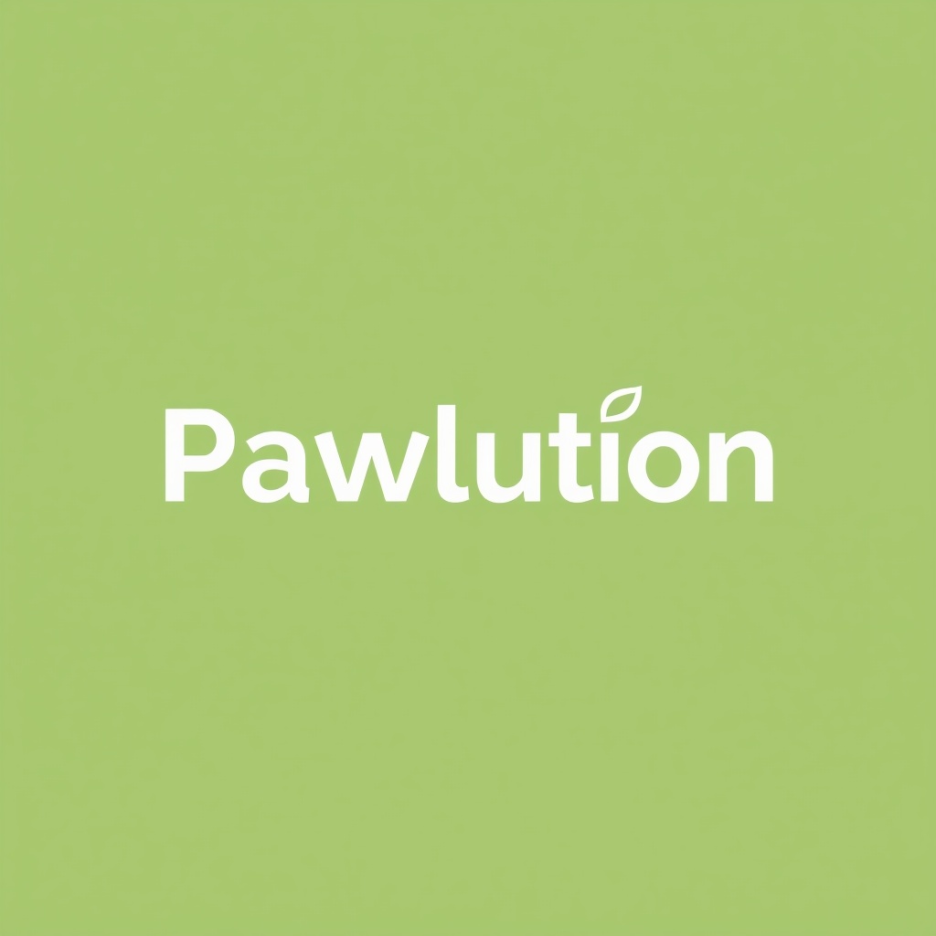 AI generated image by FLUX.1-schnell: Create a high-quality **PNG logo** for the brand **"Pawlution"**, which focuses on pet care. The logo should incorporate a modern and friendly design with a combination of a **paw print** and subtle eco-friendly elements (such as leaves or a heart) to symbolize love and care for pets. Use a clean, stylish, and readable font for the brand name, with soft and warm colors like **blue, green, or pastel tones**. The design should be simple yet memorable, making it suitable for branding on websites, products, and marketing materials.
