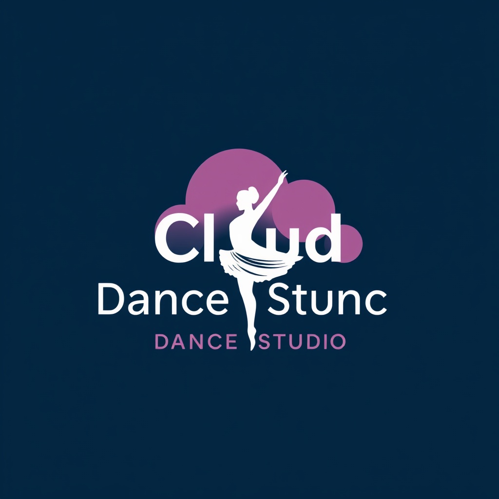 AI generated image by FLUX.1-schnell: Design a logo for the dance studio 'Cloud Dance Studio'
