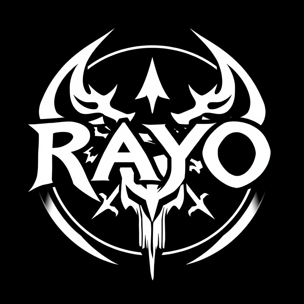 AI generated image by FLUX.1-schnell: Quiero que generes un logo de una banda de heavy metal tradicional llamada "RAYO"
