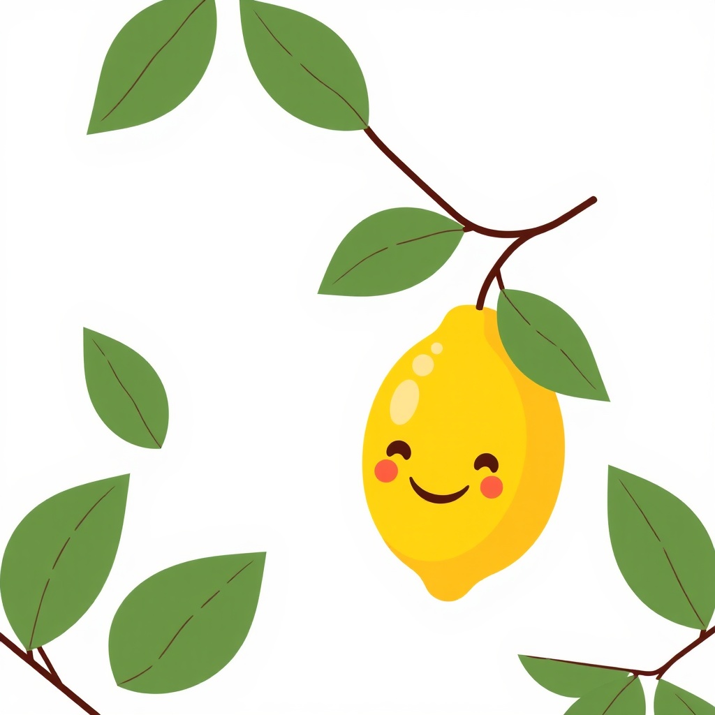 AI generated image by FLUX.1-schnell: minimal happy lemon wallpaper