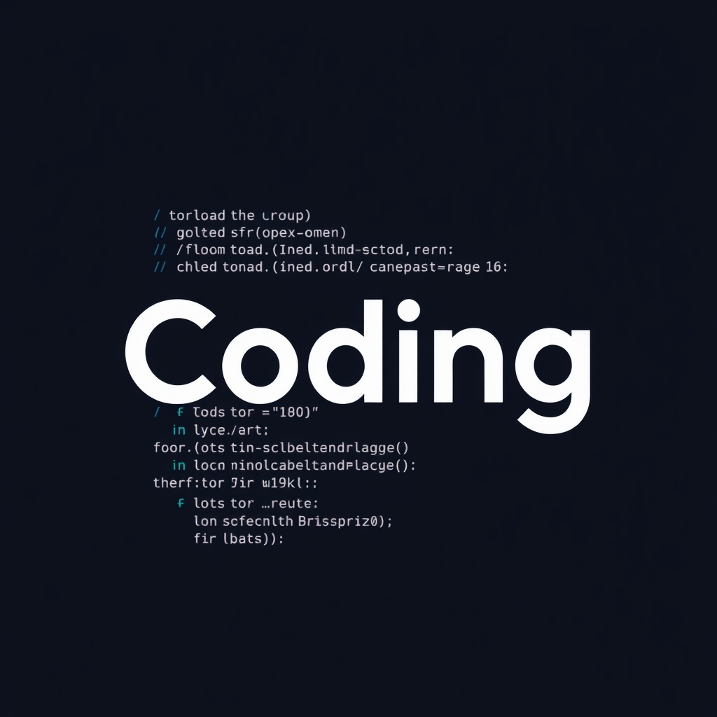 AI generated image by FLUX.1-schnell: design a simple logo about coding