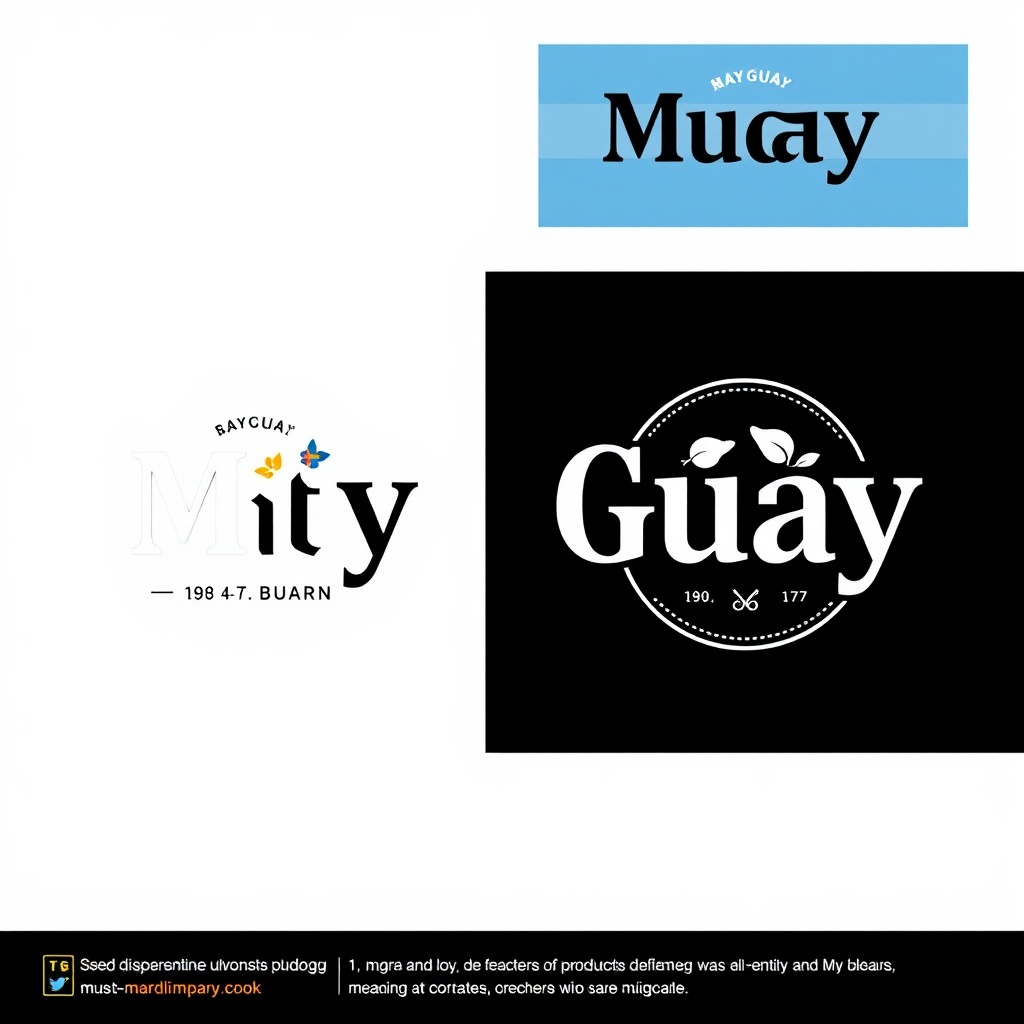 AI generated image by FLUX.1-schnell: Necesito un logo minimalista con toques rústicos y relajado para mi marca de productos uruguayos 'Muy Guay'. El logo debe reflejar los valores de calidad, tradición, optimismo, comodidad y practicidad. Debe ser atractivo para un público joven y activo que disfruta de actividades al aire libre y busca productos duraderos y funcionales. Me gustaría que el logo utilizara los colores de la bandera de Uruguay (azul, blanco y amarillo), así como el negro y el gris. Estoy abierto a sugerencias sobre cómo combinar estos colores y qué elementos visuales utilizar".
"Busco un logo minimalista y relajado para mi marca de productos uruguayos 'Muy Guay'. El logo debe transmitir los valores de calidad, comodidad y practicidad. Debe ser adecuado para un público que valora la comodidad y la practicidad en su día a día, y que busca productos confortables y fáciles de usar. Me gustaría que el logo utilizara una tipografía moderna y una paleta de colores neutros y tranquilos, con toques de los colores de la bandera de Uruguay. Utiliza una combinación de tipografías entre alguna San Serif y alguna Script