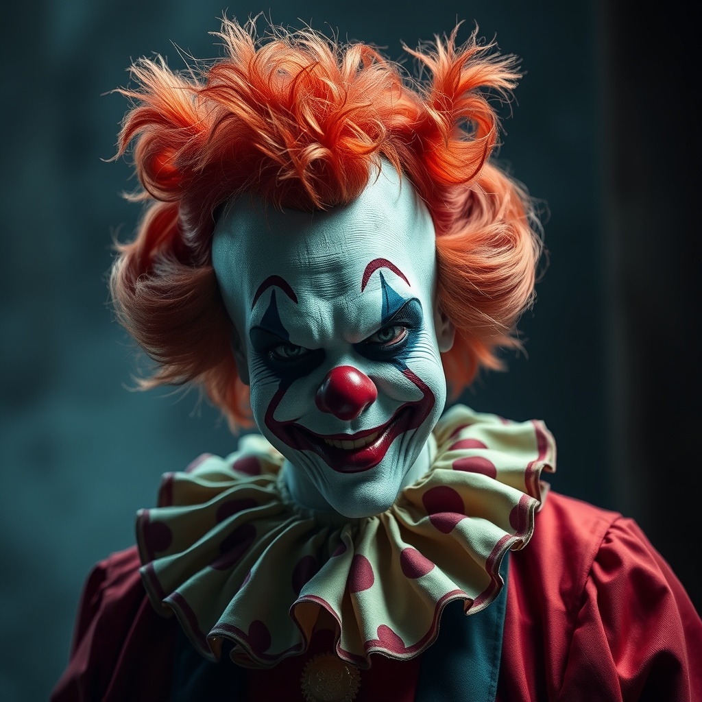 AI generated image by FLUX.1-schnell: Cloaseup from Robert Habeck as Clown