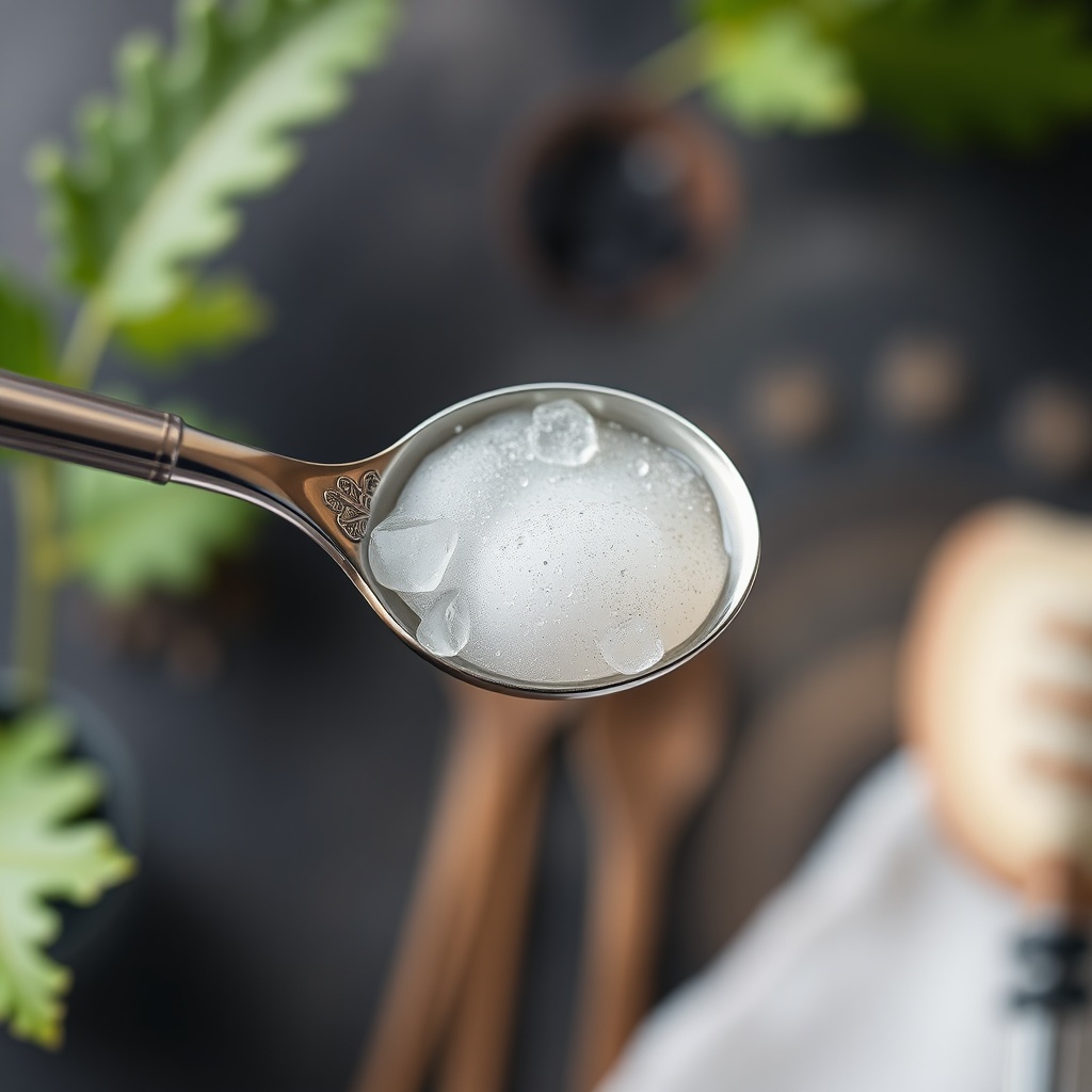 AI generated image by FLUX.1-schnell: Please use a clean spoon of very high quality.