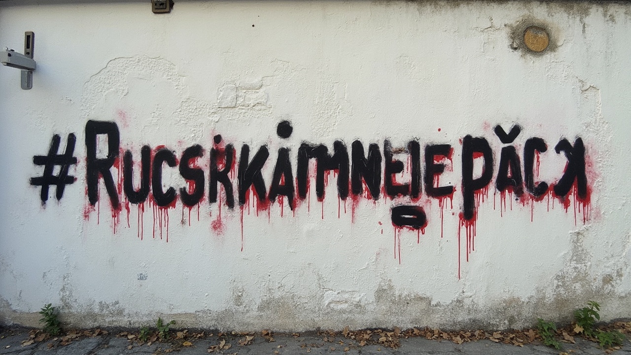 AI generated image by FLUX-Realism-Lora:
A photo of a wall with graffiti written in big messy Cyrillic letters, as if drawn by a regular person, not an artist. The graffiti should look unprofessional and rough, like random street writing. The photo is taken from the front, clearly showing the graffiti. The word should be written as #русскимнерады
16.3s
A photo of a wall with graffiti written in big messy Cyrillic letters, as if drawn by a regular person, not an artist. The graffiti should look unprofessional and rough, like random street writing. The photo is taken from the FRONT, clearly showing the graffiti. The word should be written as #русскимнерады
18s
A photo of a wall with graffiti written in big messy Cyrillic letters, as if drawn by a regular person, not an artist. The graffiti should look unprofessional and rough, like random street writing. The photo is taken from the frontside, clearly showing the graffiti. The word should be written as #русскимнерады
15.9s
A photo of a front wall with graffiti written in big messy Cyrillic letters, as if drawn by a regular person, not an artist. The graffiti should look unprofessional and rough, like random street writing. The photo is taken from the frontside, clearly showing the graffiti. The word should be written as #русскимнерады All letters have to correct, as I wrote.