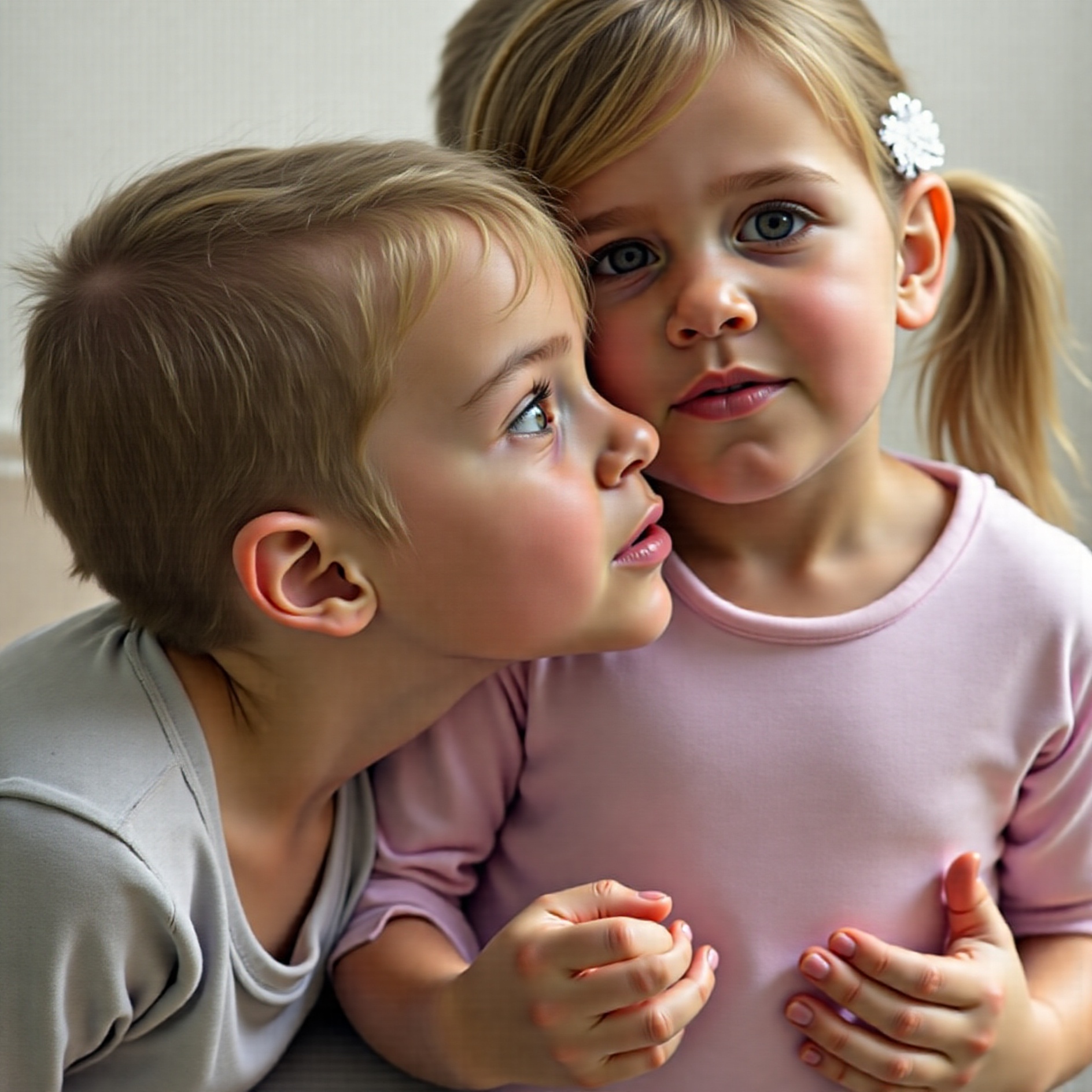 AI generated image by FLUX.1-image-to-image: Girls are kissing while look the camera