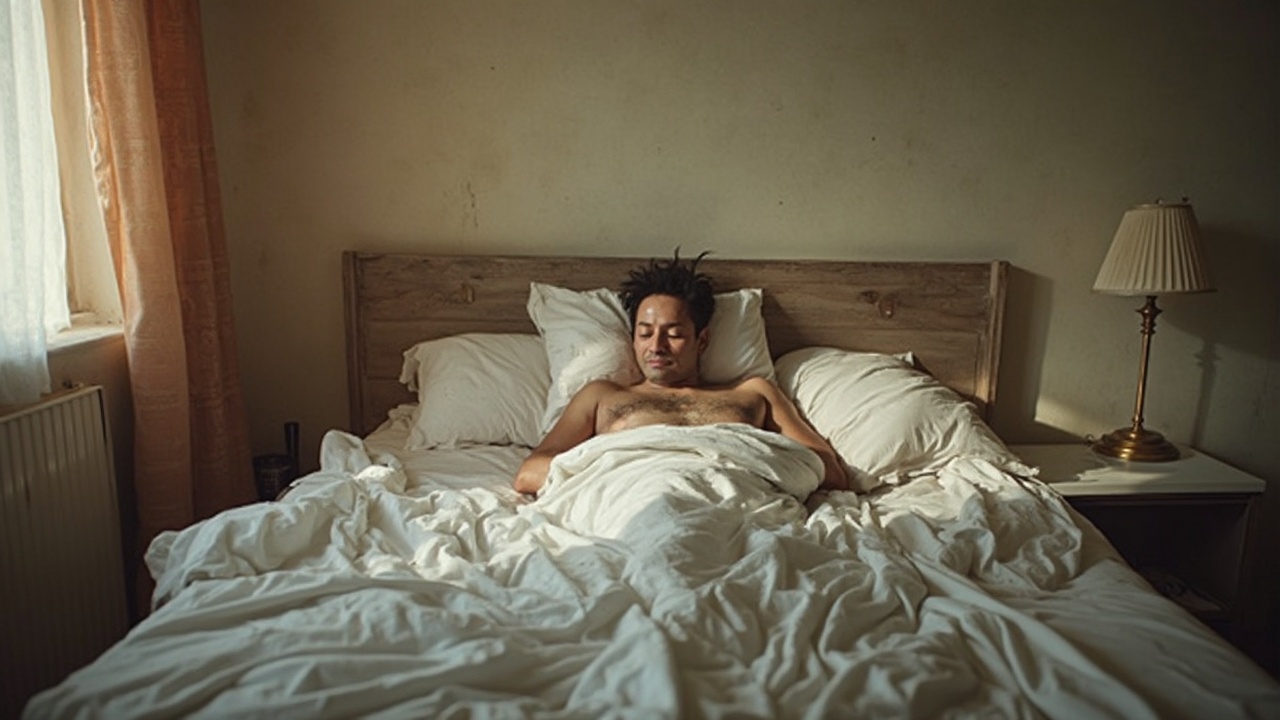 AI generated image by FLUX-Realism-Lora: MUJER CAMBIANDO TEMPERATURA DE HABITACION A 75 GRADOS Y RECIEN NACIDO DURMIENDO EN EL FONDO