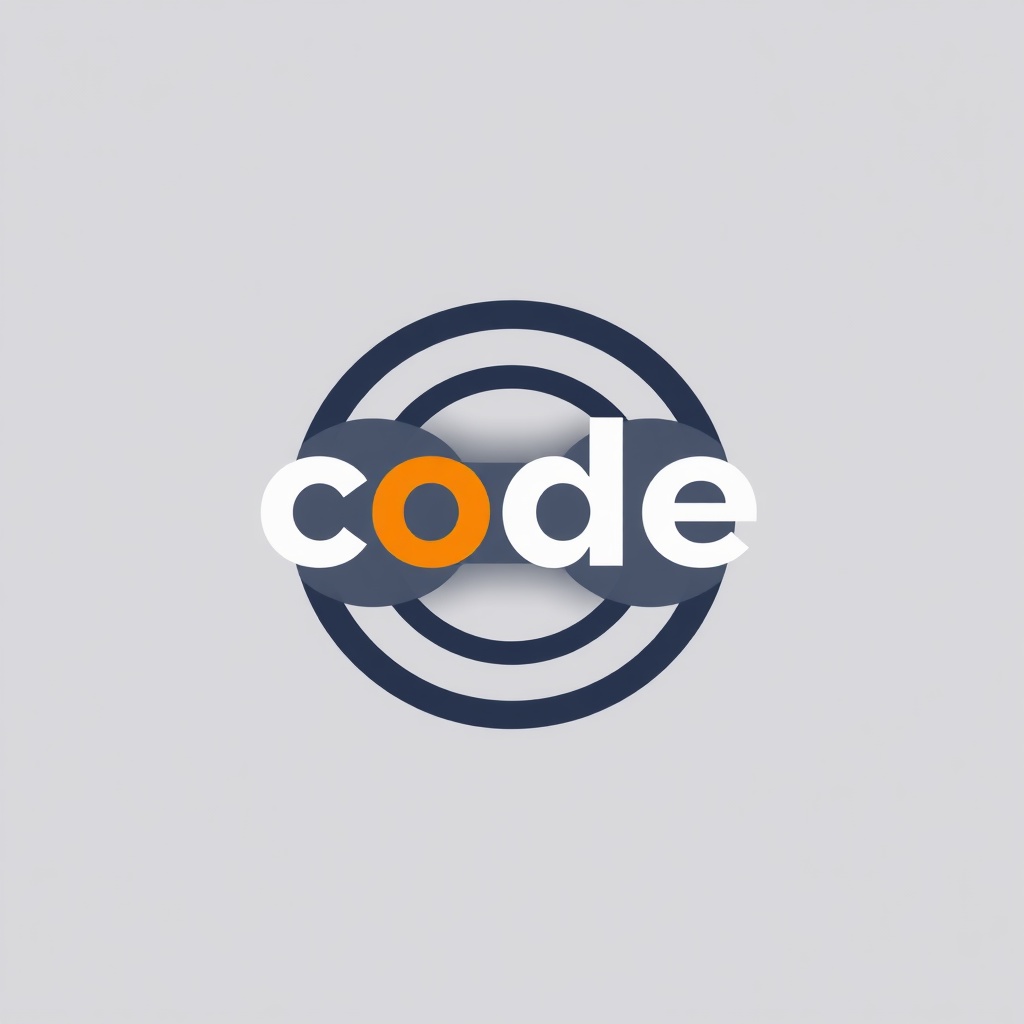 AI generated image by FLUX.1-schnell: design a simple logo for code