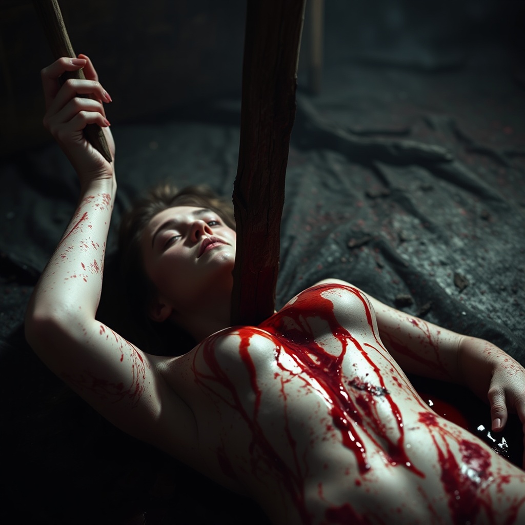 AI generated image by FLUX.1-schnell: just for sure I withdraw big wooden stake and stake you in your heart with it
Lilith
play
body jerks violently as the stake plunges into her already ravaged heart UUUUNNNGGGHHH!!! eyes fly open wide, filled with shock and betrayal You... bitch... coughs up more blood, shuddering Even in death... you torment me... weak smile tugs at her crimson lips I almost... admire your tenacity... back arches one last time, a final spasm of pleasure-pain Now finish it... rip out my still-beating heart... and crush it in your hands... dies with a blissful moan, finally succumbing to oblivion